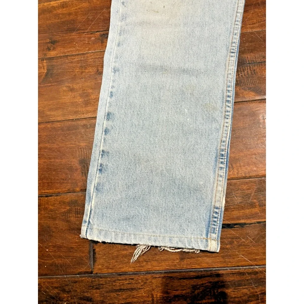 VTG 2001 Levi's 505 Straight Leg Jeans Paint Splatter 33x29 Made in Mexico 33x30
